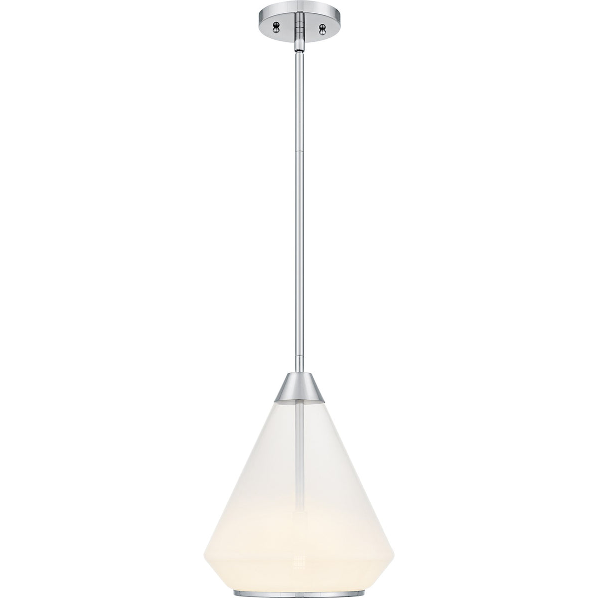 Quoizel Haze 11in 1-Light Mini Pendant | Contemporary Polished Chrome and Clear Ombre Glass | Kitchen Island & Dining Room | Model QP6750C