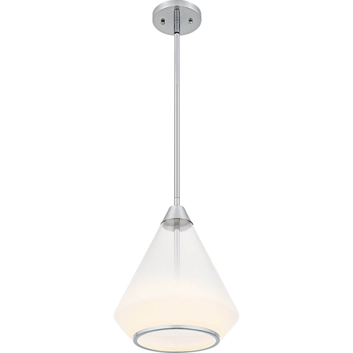 Quoizel Haze 11in 1-Light Mini Pendant | Contemporary Polished Chrome and Clear Ombre Glass | Kitchen Island & Dining Room | Model QP6750C