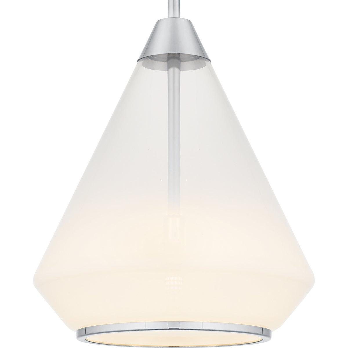 Quoizel Haze 11in 1-Light Mini Pendant | Contemporary Polished Chrome and Clear Ombre Glass | Kitchen Island & Dining Room | Model QP6750C