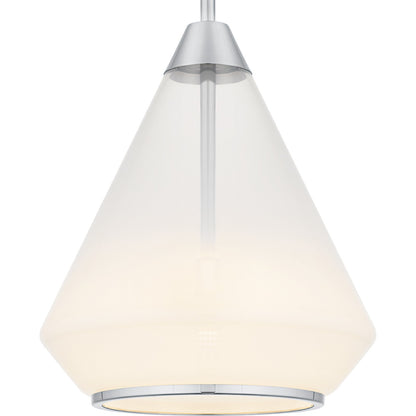 Quoizel Haze 11in 1-Light Mini Pendant | Contemporary Polished Chrome and Clear Ombre Glass | Kitchen Island & Dining Room | Model QP6750C