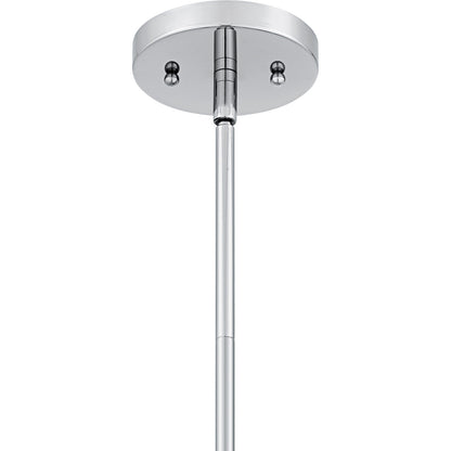 Quoizel Haze 11in 1-Light Mini Pendant | Contemporary Polished Chrome and Clear Ombre Glass | Kitchen Island & Dining Room | Model QP6750C