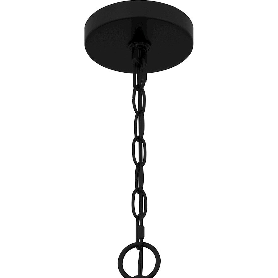 4 Light Pendant, Matte Black/Metal