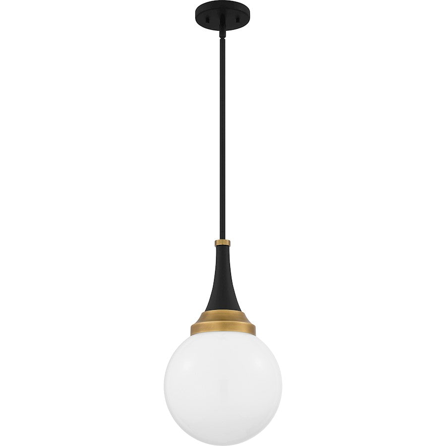 1 Light Pendant, Matte Black