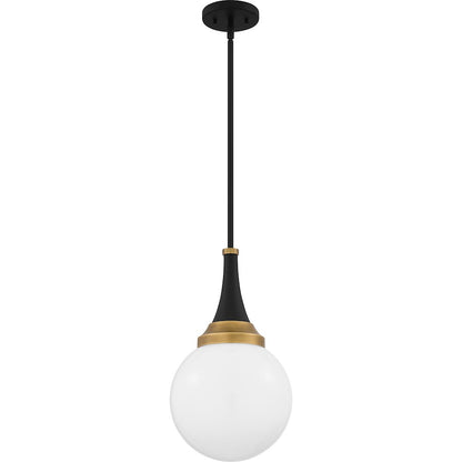 1 Light Pendant, Matte Black