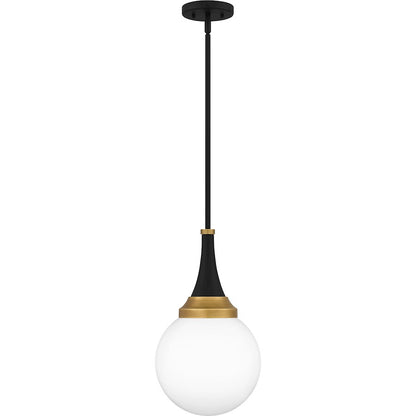 1 Light Pendant, Matte Black