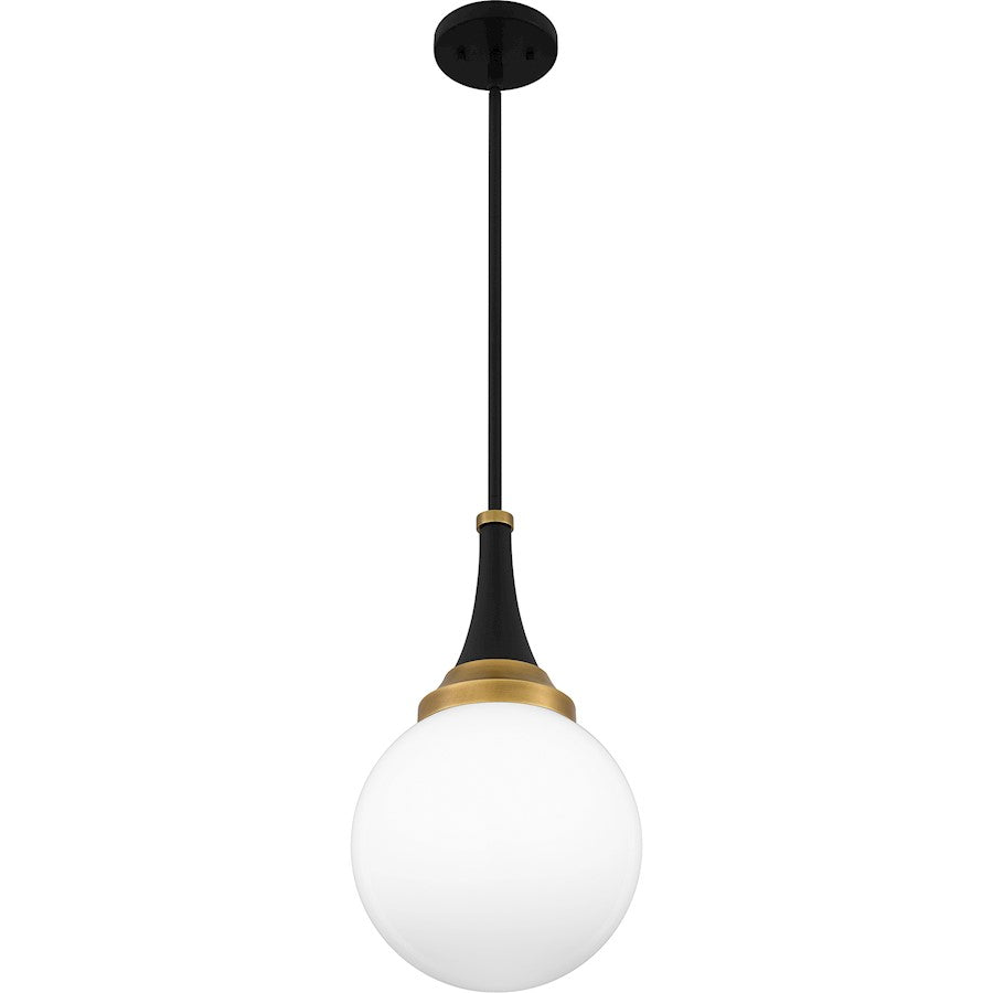 1 Light Pendant, Matte Black