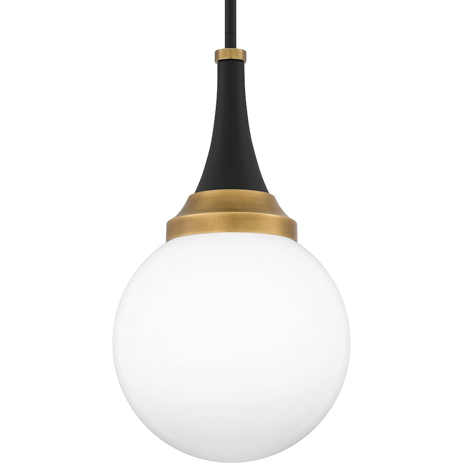 1 Light Pendant, Matte Black