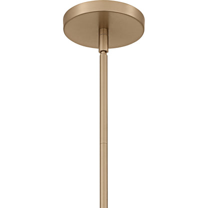 Quoizel Solebay 22in 3-Light Pendant | Coastal Bronze Gold and Natural Rattan Shade | Dining Room & Kitchen | 22 x 22 x 18 in | Model QP6770BGD