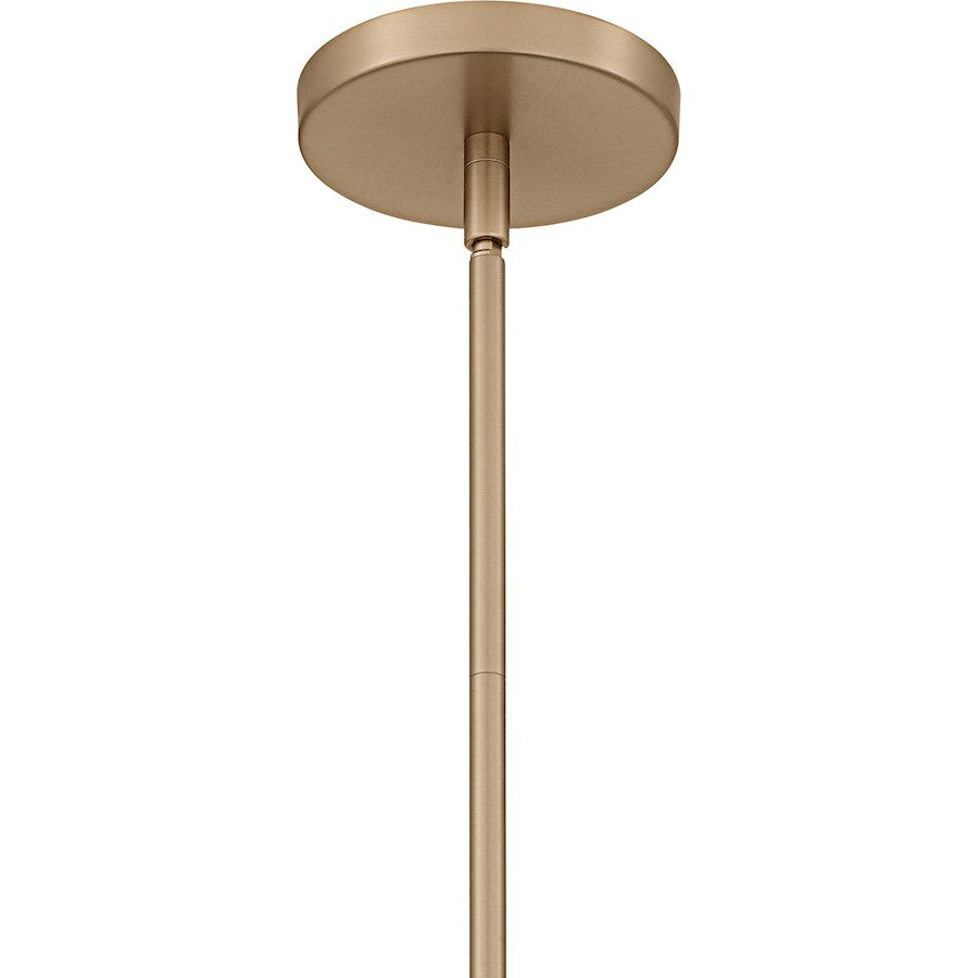Quoizel Solebay 22in 3-Light Pendant | Coastal Bronze Gold and Natural Rattan Shade | Dining Room & Kitchen | 22 x 22 x 18 in | Model QP6770BGD