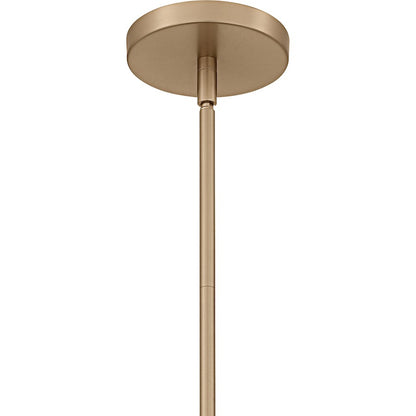 Quoizel Solebay 22in 3-Light Pendant | Coastal Bronze Gold and Natural Rattan Shade | Dining Room & Kitchen | 22 x 22 x 18 in | Model QP6770BGD