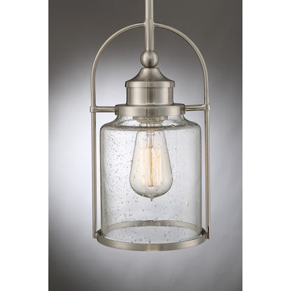 1 Light Mini Pendant, Brushed Nickel