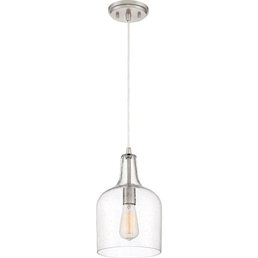 Quoizel 8" Piccolo Mini Pendant, Brushed Nickel