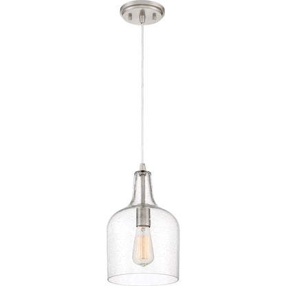 Quoizel 8" Piccolo Mini Pendant, Brushed Nickel