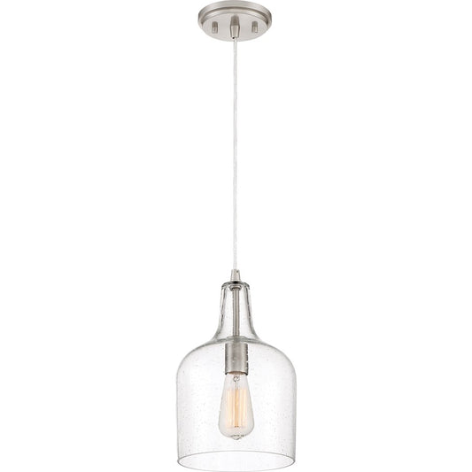 Quoizel 8" Piccolo Mini Pendant, Brushed Nickel