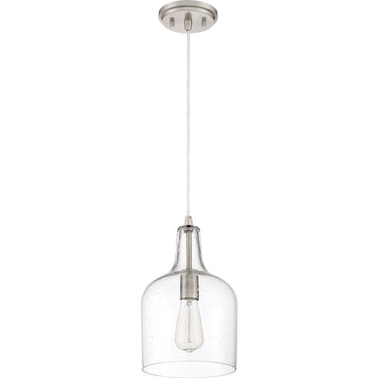 Quoizel 8" Piccolo Mini Pendant, Brushed Nickel