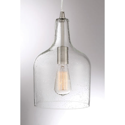 Quoizel 8" Piccolo Mini Pendant, Brushed Nickel