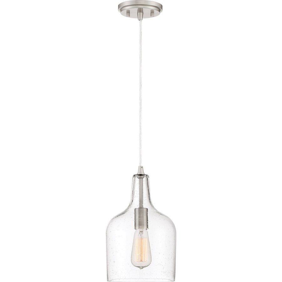 Quoizel 8" Piccolo Mini Pendant, Brushed Nickel