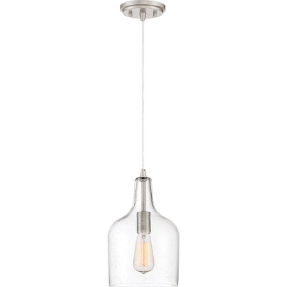 Quoizel 8" Piccolo Mini Pendant, Brushed Nickel
