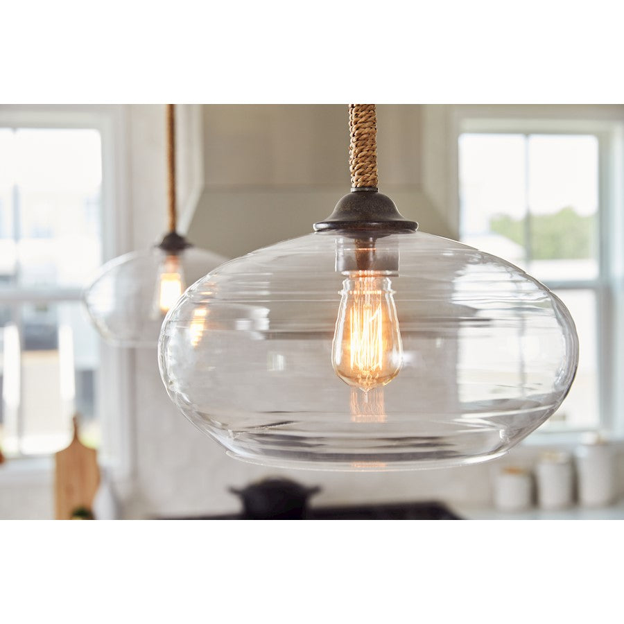 1 Light Mini Pendant, Tarnished Bronze