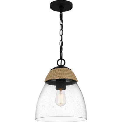 1 Light Mini Pendant, Matte Black