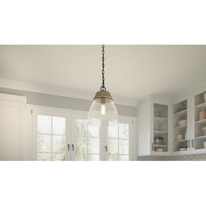 1 Light Mini Pendant, Matte Black