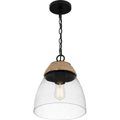 1 Light Mini Pendant, Matte Black