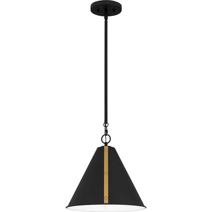 1 Light Mini Pendant, Matte Black