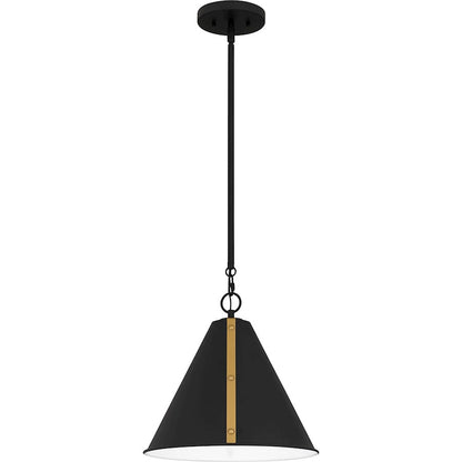 1 Light Mini Pendant, Matte Black