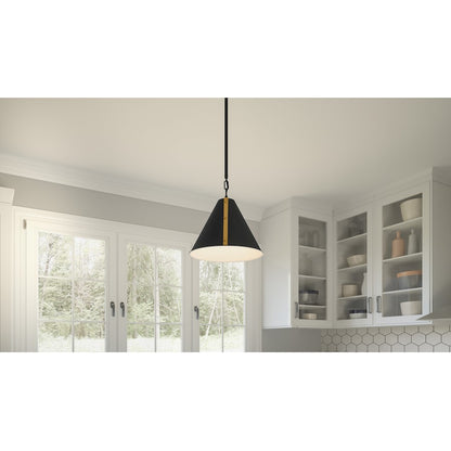 1 Light Mini Pendant, Matte Black