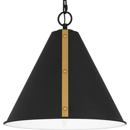 1 Light Mini Pendant, Matte Black