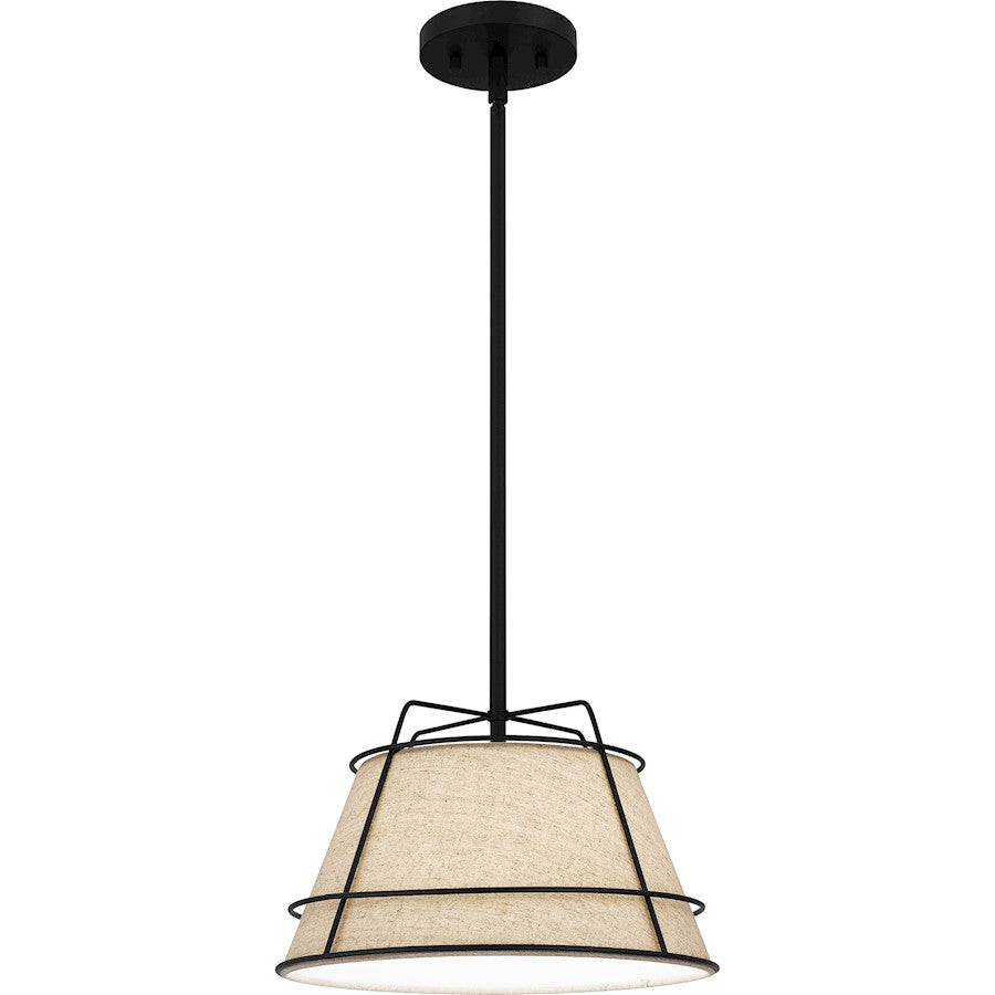 1 Light Mini Pendant, Matte Black