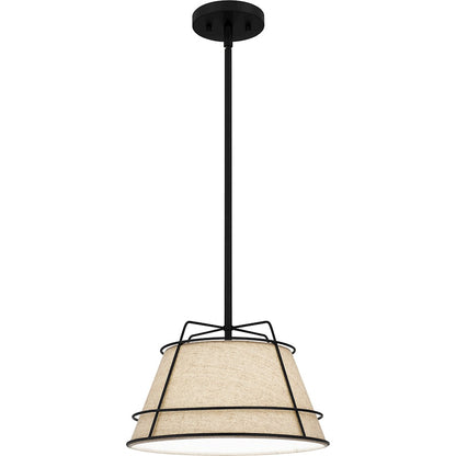 1 Light Mini Pendant, Matte Black