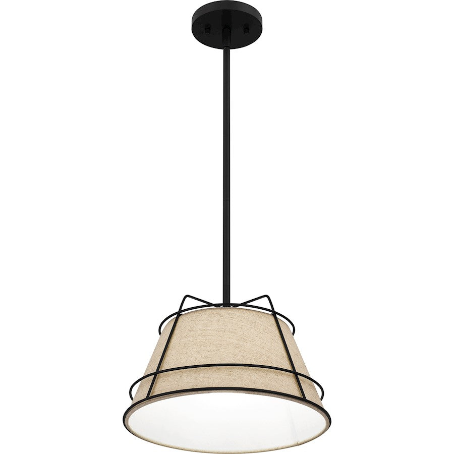 1 Light Mini Pendant, Matte Black
