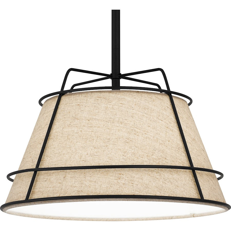 1 Light Mini Pendant, Matte Black