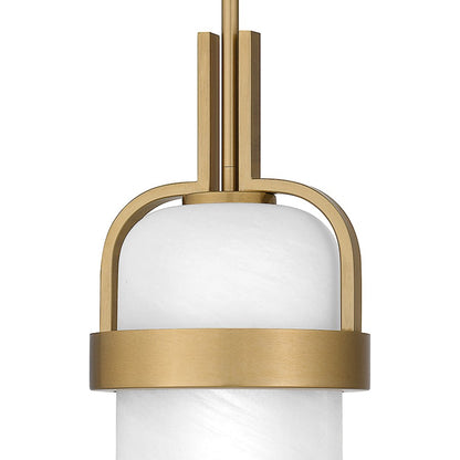 1 Light Mini Pendant, Aged Brass