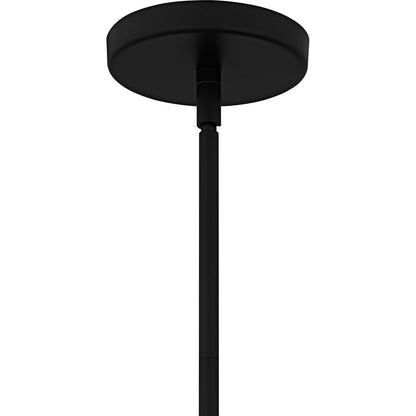 Quoizel Eslinger 10in 1-Light Mini Pendant | Modern Matte Black and Clear Glass | Kitchen Island & Dining Room | 10 x 10 x 10.25 in | Model QPP6774MBK