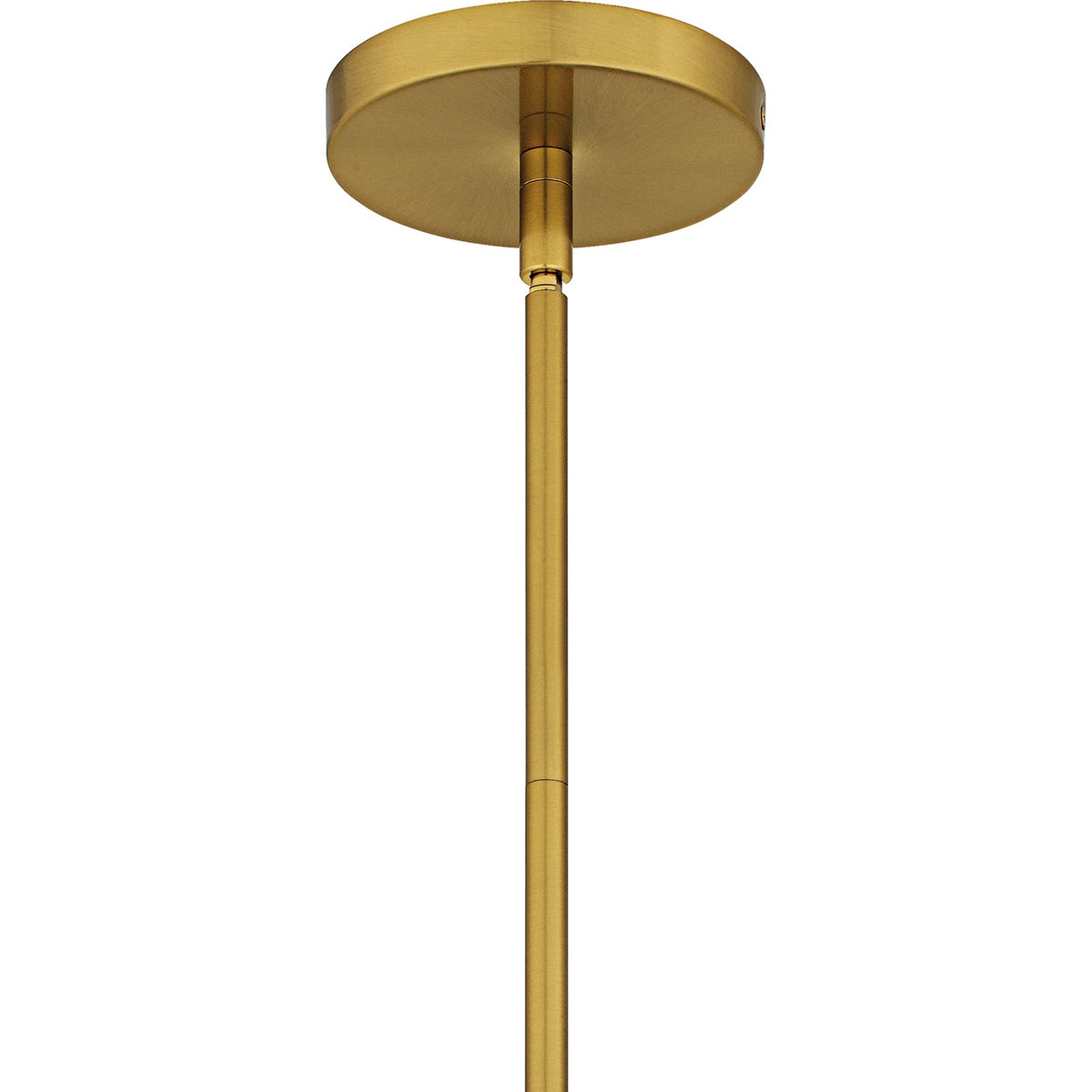 Quoizel Govada 6in 1-Light Mini Pendant | Coastal Brushed Gold and Clear Water Glass | Kitchen Island & Dining Room | Model QPP6782BRG