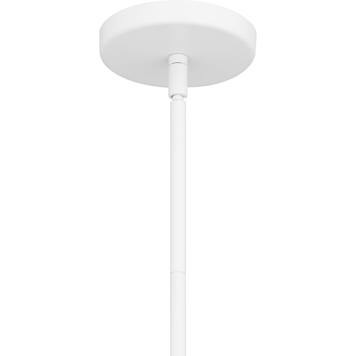 Quoizel Arbor 10in 1-Light Mini Pendant | Industrial Matte White and Brass Band Steel | Kitchen Island & Bar | 10 x 10 x 11 in | Model QPP6804W
