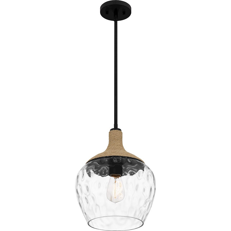 1 Light Mini Pendant, Matte Black