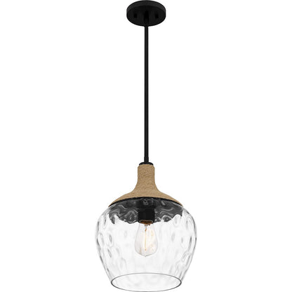 1 Light Mini Pendant, Matte Black