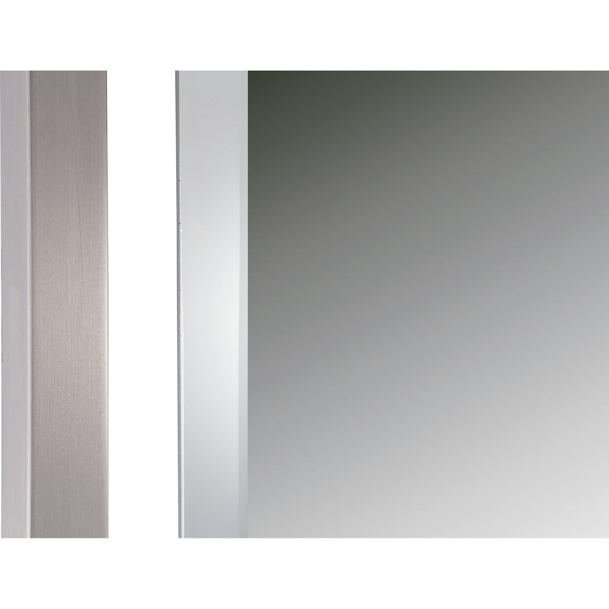 Quoizel Marcos 32in Rectangular Wall Mirror | Brushed Nickel Steel Frame | Bathroom & Entryway Vanity Mirror | 24 x 1 x 32 in | Model QR1857BN