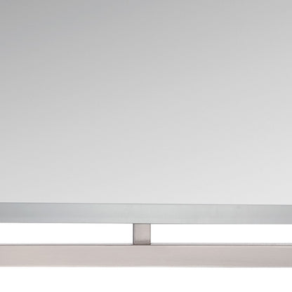 Quoizel Marcos 32in Rectangular Wall Mirror | Brushed Nickel Steel Frame | Bathroom & Entryway Vanity Mirror | 24 x 1 x 32 in | Model QR1857BN