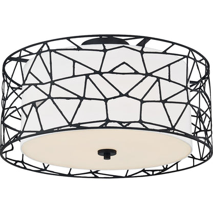 Quoizel 4 Light Semi-Flush Mount, Matte Black