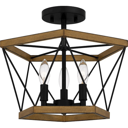 Quoizel Wintergreen 3 Light Semi-Flush Mount