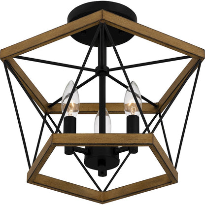 Quoizel Wintergreen 3 Light Semi-Flush Mount