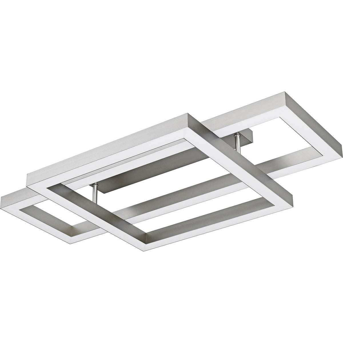Quoizel Lawless 36in LED Semi-Flush Mount | Contemporary Painted Brushed Nickel Steel | Bedroom & Hallway | 36 x 20 x 5.75 in | Model QSF6792PBN