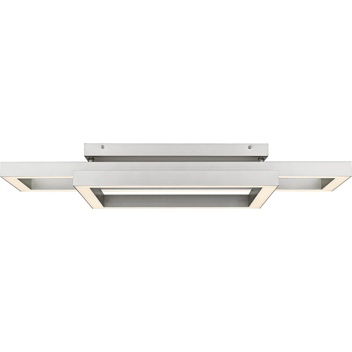 Quoizel Lawless 36in LED Semi-Flush Mount | Contemporary Painted Brushed Nickel Steel | Bedroom & Hallway | 36 x 20 x 5.75 in | Model QSF6792PBN