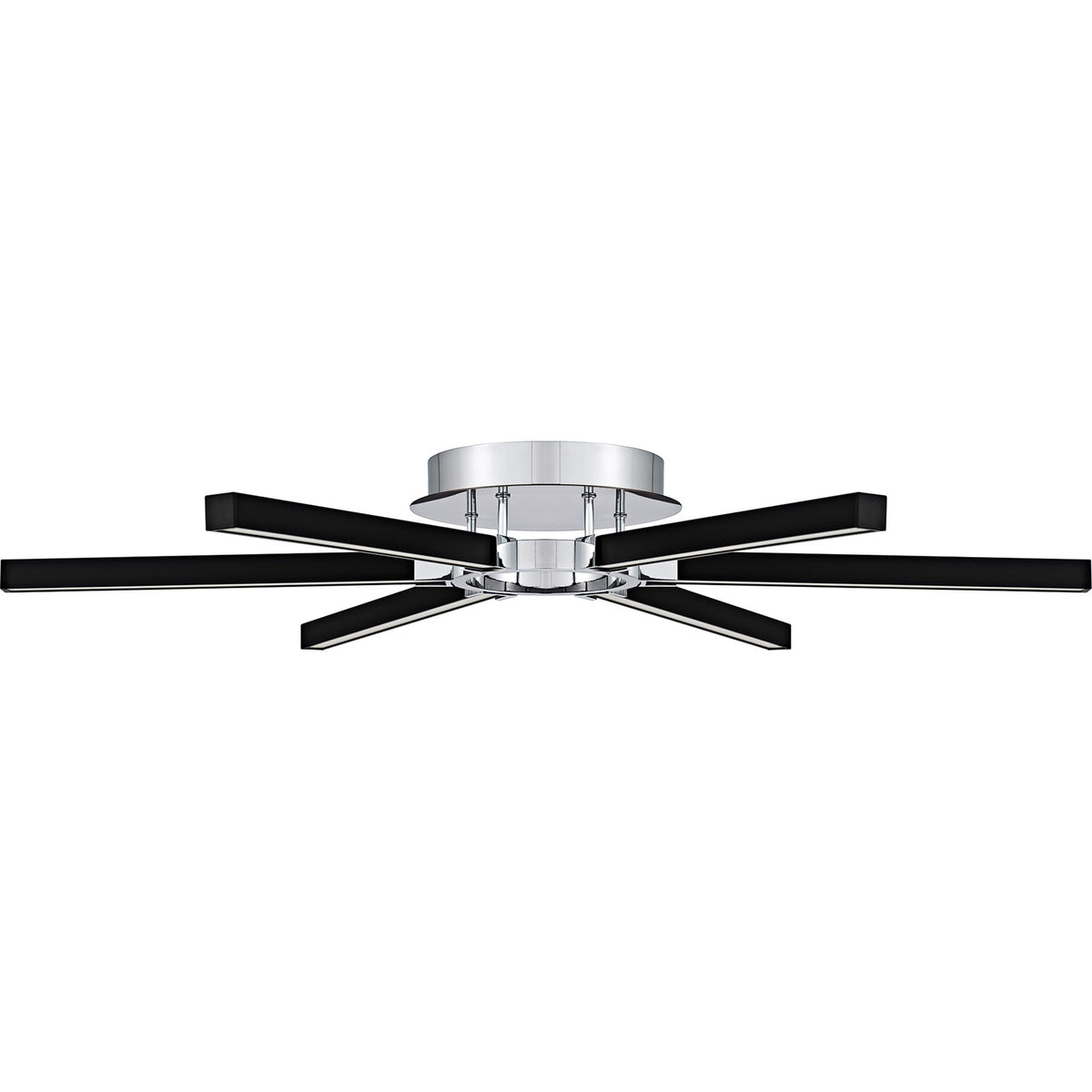 Quoizel Zealand 36in LED Semi-Flush Mount | Contemporary Polished Chrome Steel | Bedroom & Hallway | 36 x 36 x 4 in | Model QSF6793C