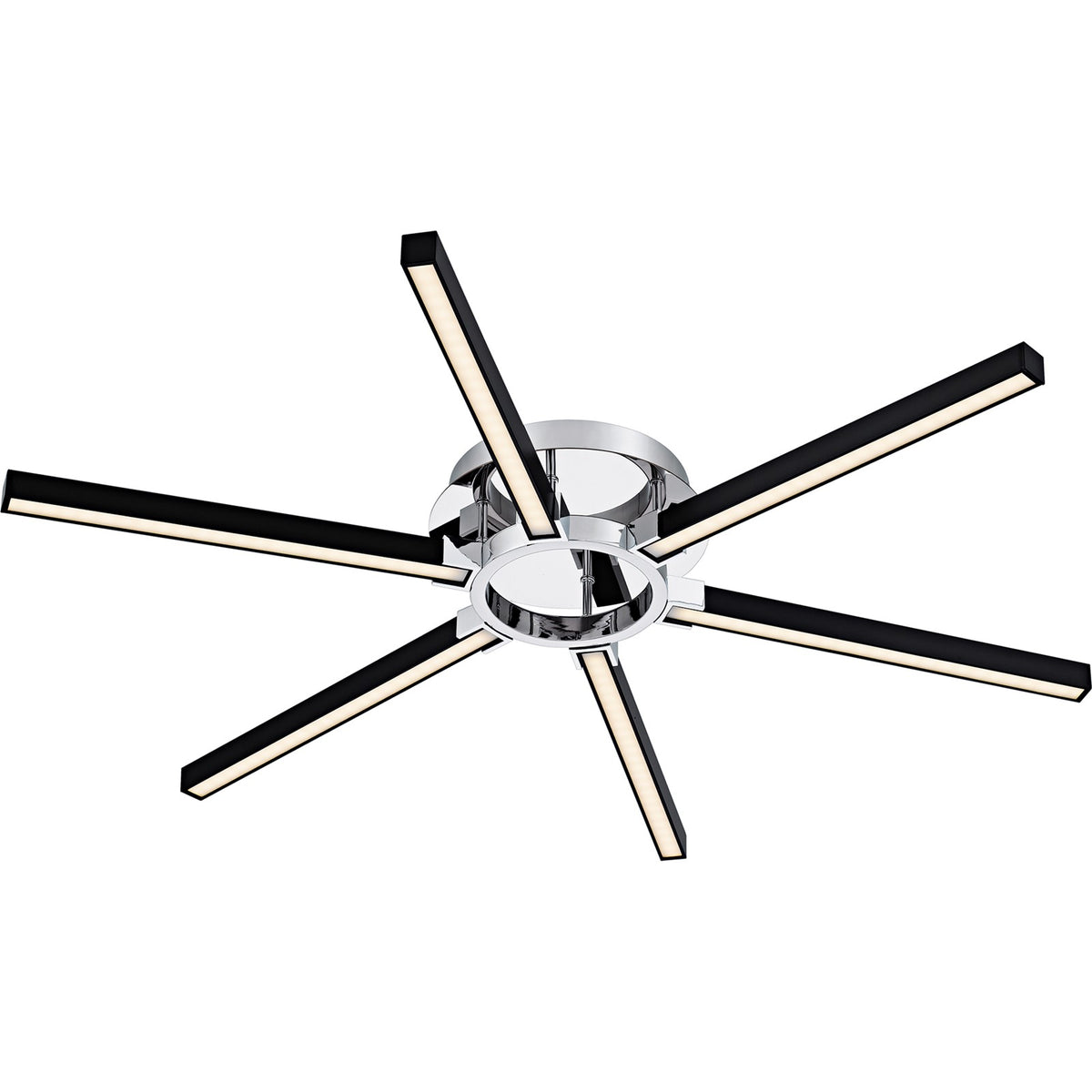 Quoizel Zealand 36in LED Semi-Flush Mount | Contemporary Polished Chrome Steel | Bedroom & Hallway | 36 x 36 x 4 in | Model QSF6793C