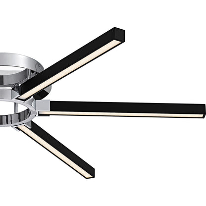 Quoizel Zealand 36in LED Semi-Flush Mount | Contemporary Polished Chrome Steel | Bedroom & Hallway | 36 x 36 x 4 in | Model QSF6793C